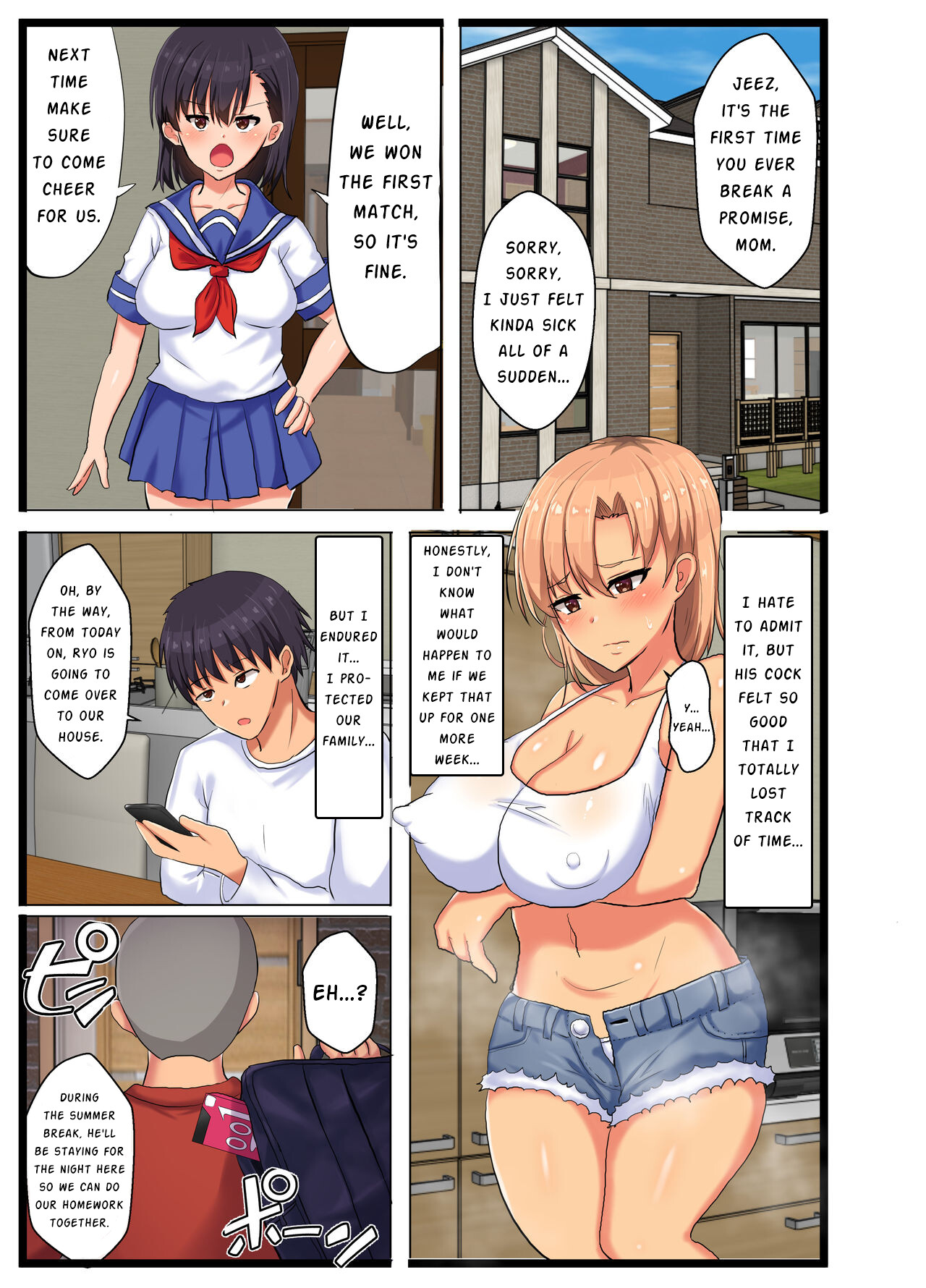 Hentai Manga Comic-~NTR Family~ The story of a strong-willed mother who cares about her family, and her fall into the hands of her son's bully friend.-Read-37